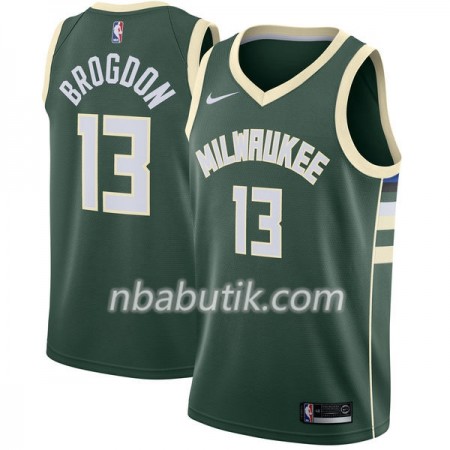 NBA Mænd Trøje Milwaukee Bucks Malcolm Brogdon 13 Nike 2017-18 Grøn Swingman